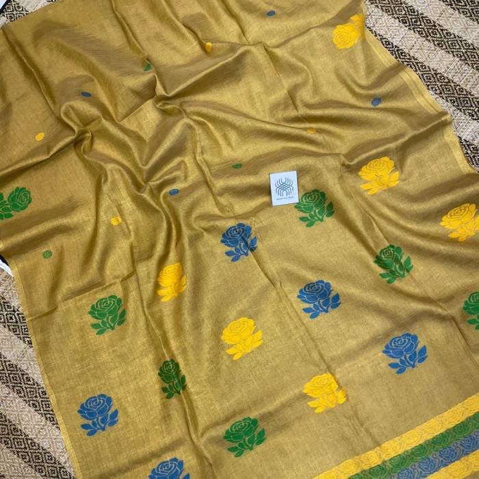 Authentic Tissue Linen Jamdani Saree