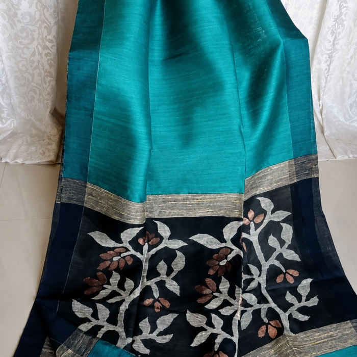 Silk linen jamdani